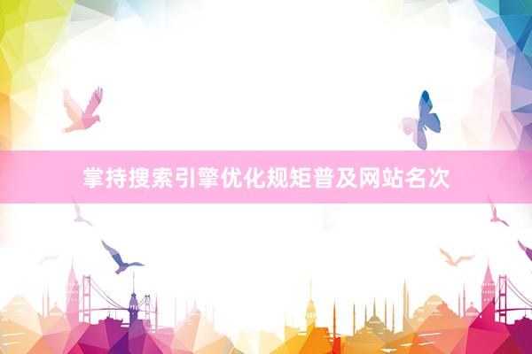 掌持搜索引擎优化规矩普及网站名次
